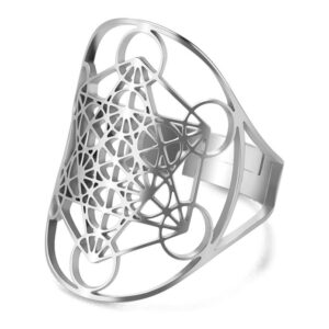 Bague cube de métatron argent