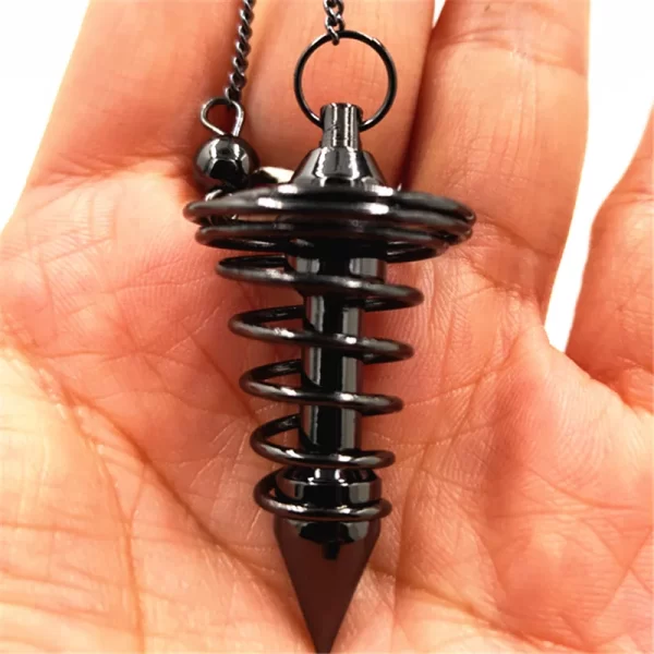 Pendule divinatoire spirale noir